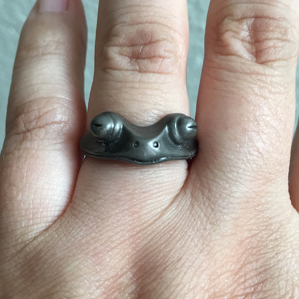 Sterling Frog Ring - image 1